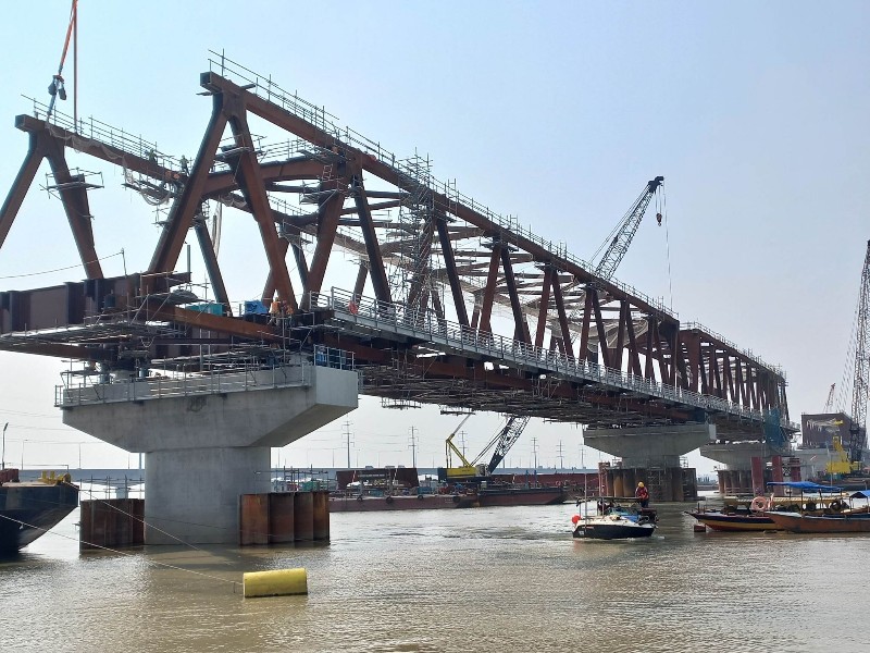 বঙ্গবন্ধু রেলসেতুর ৫৩ শতাংশ কাজ শেষ