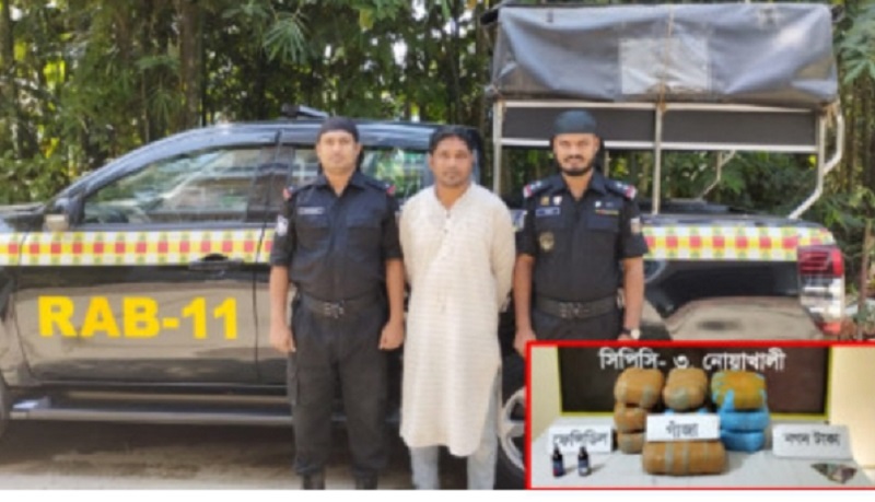 লক্ষ্মীপুরে ২০ কেজি গাঁজাসহ আটক ১