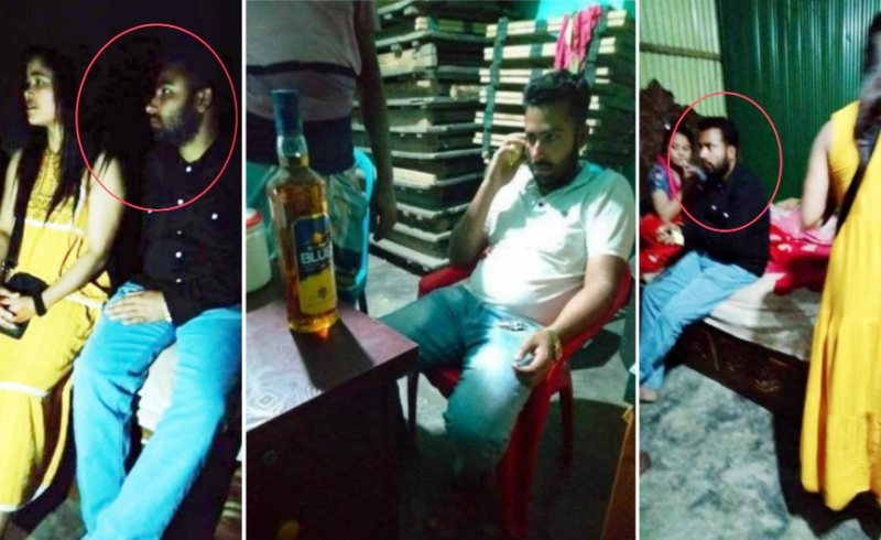 বকশীগঞ্জে মদ ও নারীর সঙ্গে অন্তরঙ্গ ছবি ভাইরাল