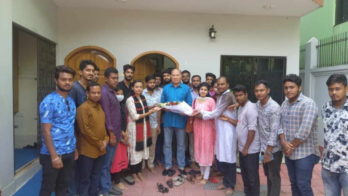 জাগো হিন্দু পরিষদ রাঙ্গামাটি জেলা শাখার দীপংকর তালুকদারের সাথে সৌজন্যে সাক্ষাৎ