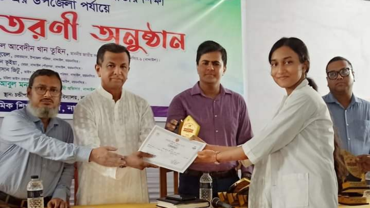 নান্দাইলের শ্রেষ্ঠ শিক্ষার্থী হিসেবে নির্বাচিত তাবাসসুম