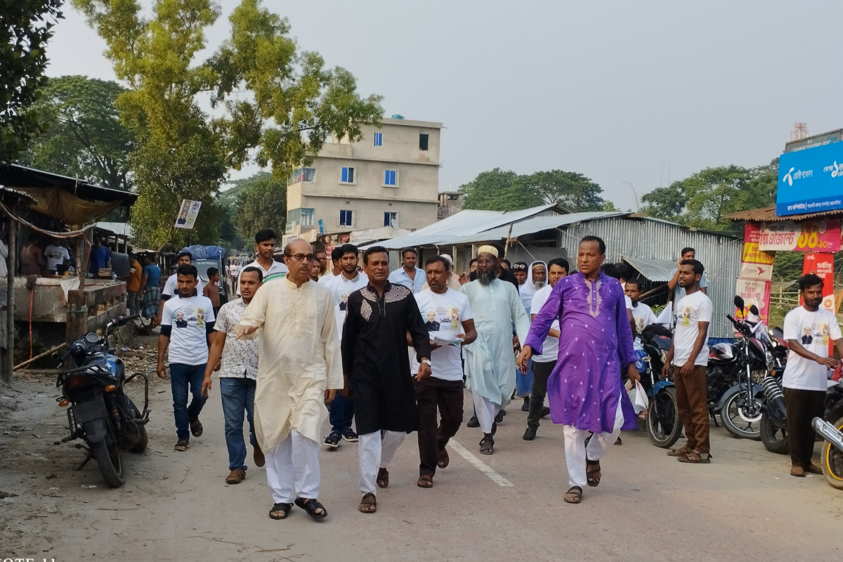 নান্দাইলে আ.লীগের মনোনয়ন প্রত্যাশীর ব্যাপক শোডাউন