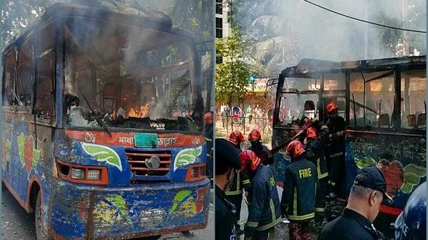 ২৪ দিনে সারা দেশে ১৫ স্থাপনাসহ ১৮৫ যানবাহনে আগুন