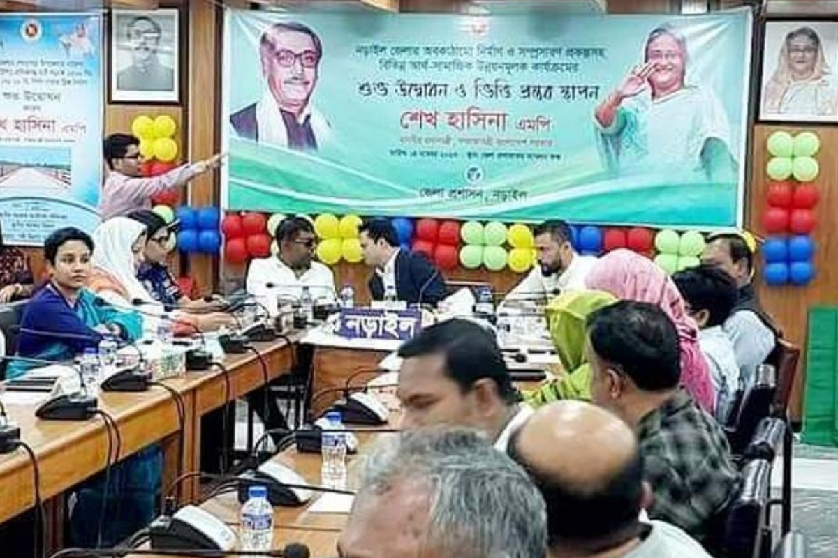 নড়াইলে অবকাঠামো নির্মাণ ও সম্প্রসারণ প্রকল্প উদ্বোধন-ভিত্তি প্রস্তর স্থাপন