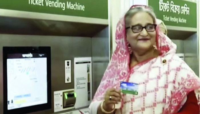 মেট্রোরেলের আগারগাঁও-মতিঝিল অংশের উদ্বোধন করলেন প্রধানমন্ত্রী