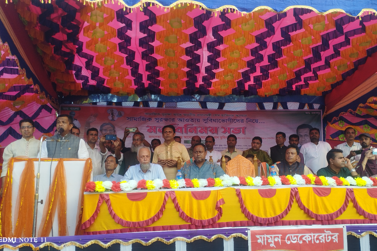 নান্দাইলে ভাতাভোগীদের সাথে মতবিনিময়