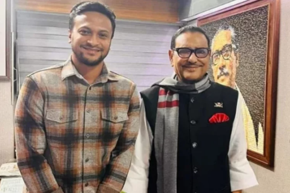 ওবায়দুল কাদেরের সঙ্গে দেখা করলেন সাকিব আল হাসান