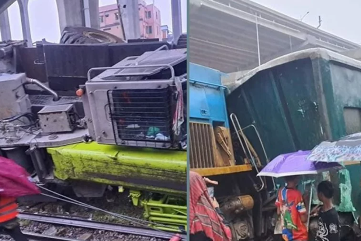ক্রেনের আঘাতে লাইনচ্যুত ট্রেন, ঢাকার সঙ্গে সারাদেশের যোগাযোগ বন্ধ