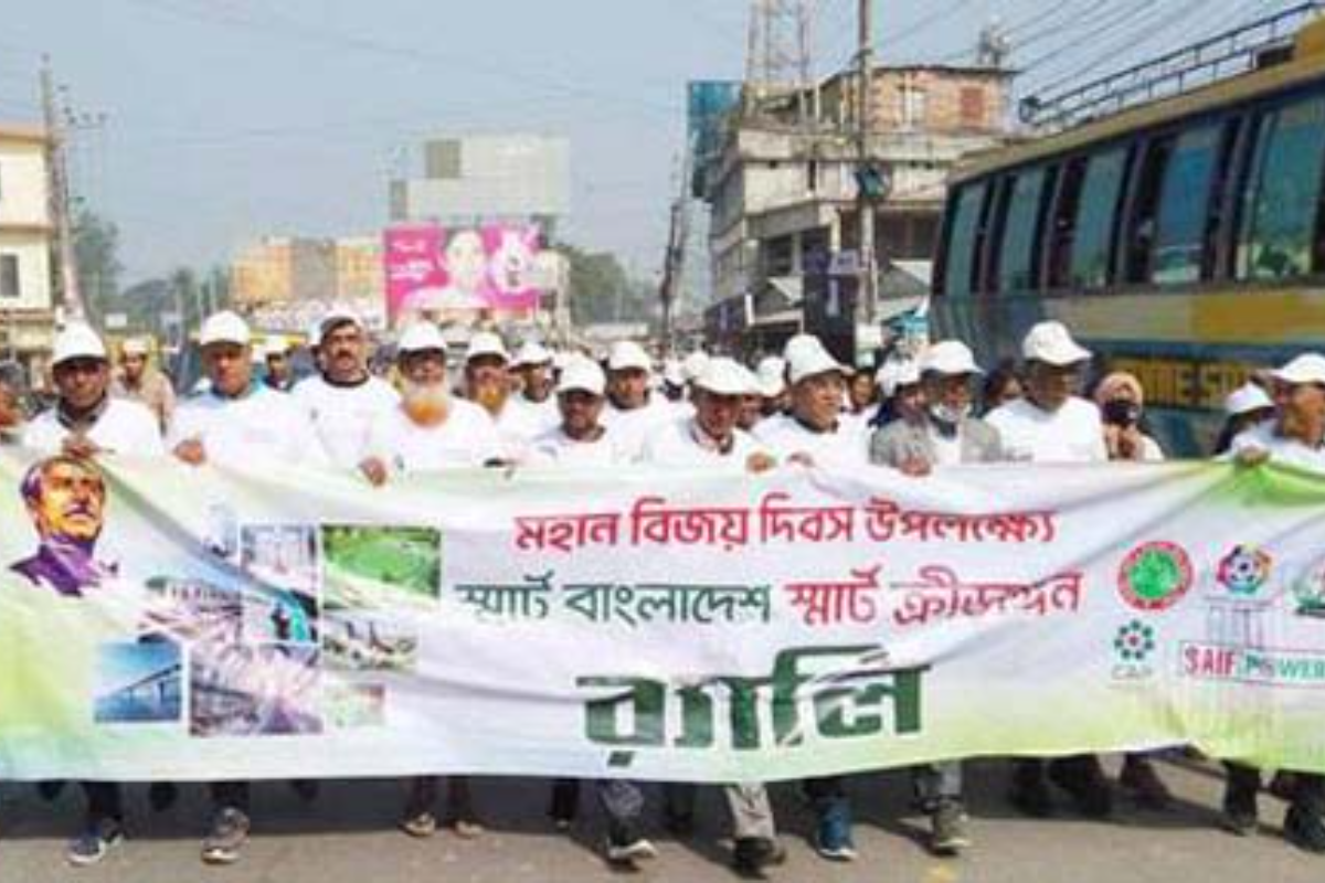 নড়াইলে ‘স্মার্ট বাংলাদেশ স্মার্ট ক্রীড়াঙ্গন’ র‍্যালি
