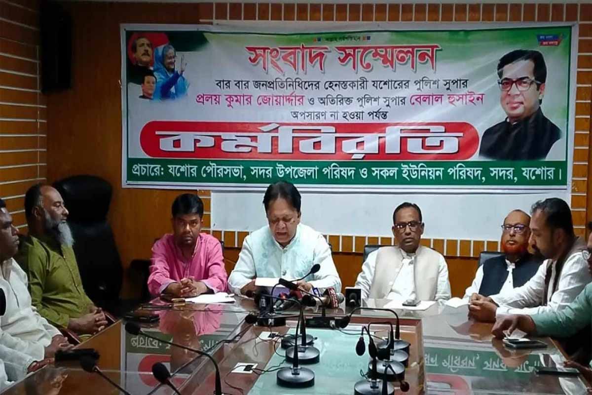 এসপি প্রলয়ের অপসারণ দাবি যশোরের জনপ্রতিনিধিদের