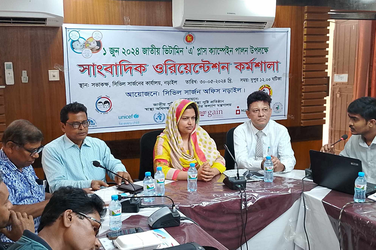নড়াইলে ভিটামিন এ প্লাস ক্যাম্পেইন অনুষ্ঠিত