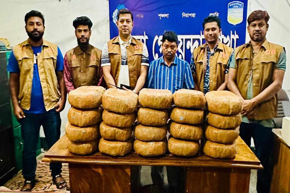 জামালপুরে ৪০ কেজি গাঁজাসহ ইউপি সদস্য গ্রেপ্তার