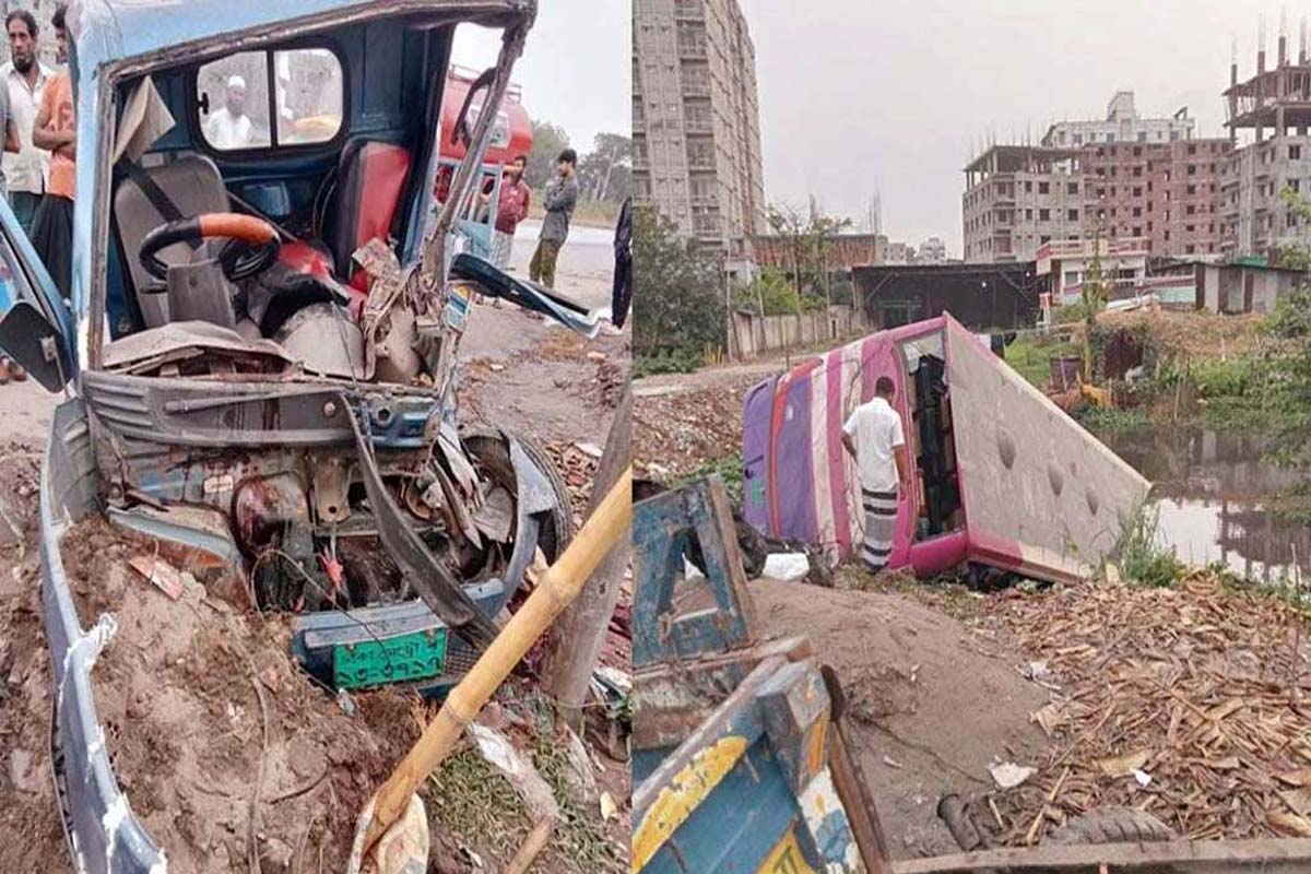 রাজধানীতে বাসের ধাক্কায় নিহত ২