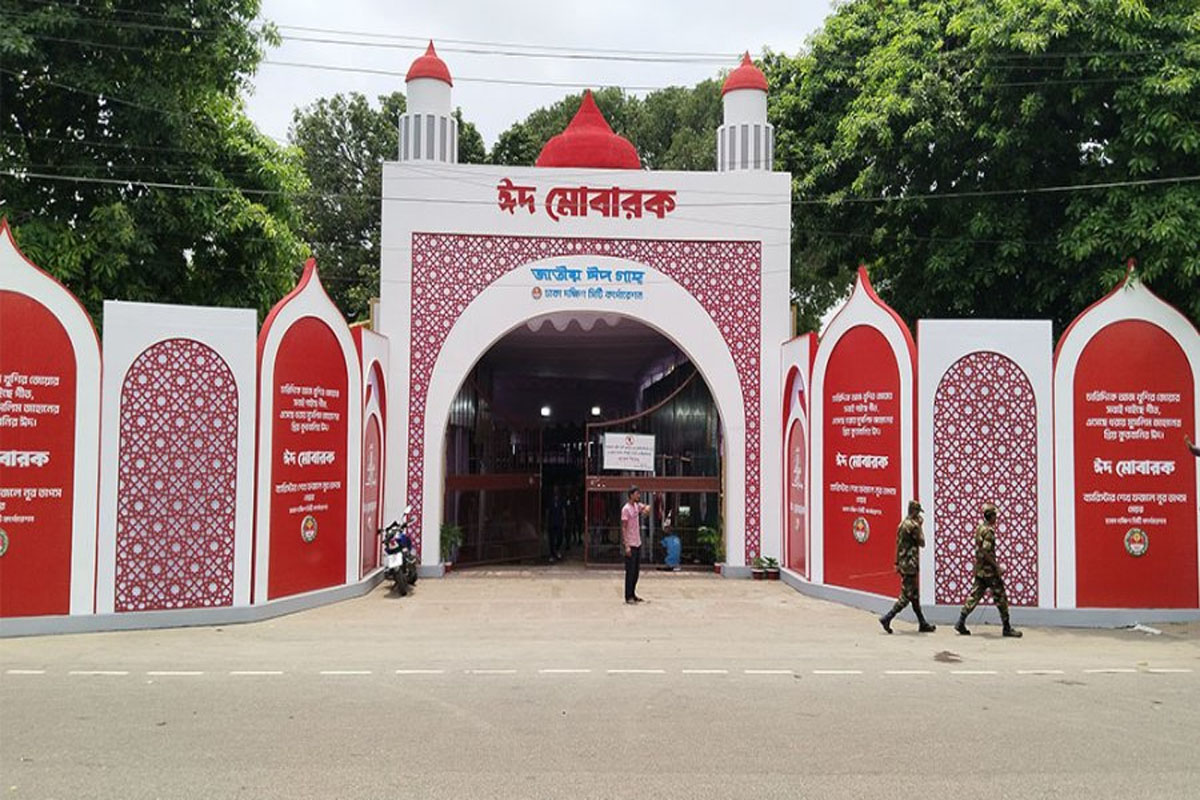 প্রস্তুত জাতীয় ঈদগাহ, রাত পোহালেই ঈদ