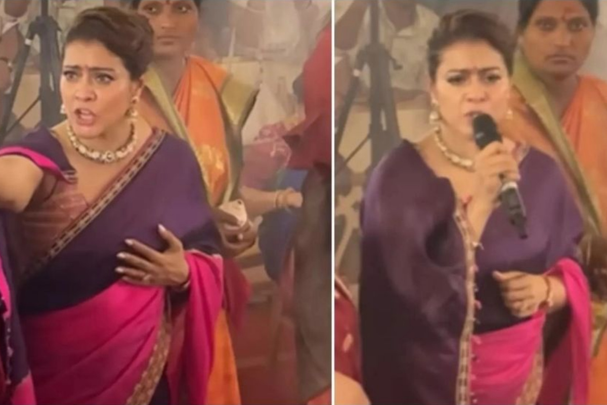 পূজা মণ্ডপে রেগে আগুন কাজল