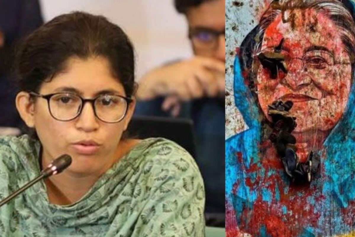 কোন সাহসে হাসিনার গ্রাফিতি মোছে: উমামা ফাতেমা