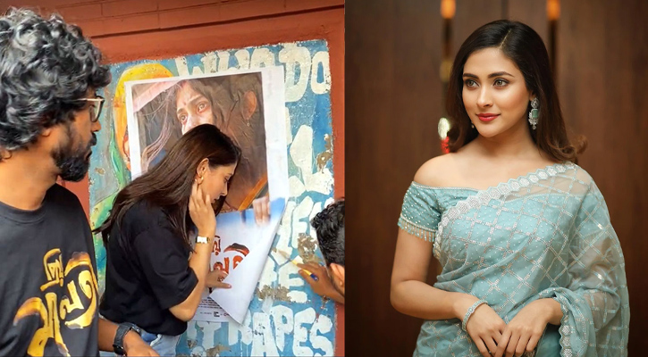 টিএসসিতে গিয়ে নিজের ছবির পোস্টার ছিঁড়লেন মেহজাবীন